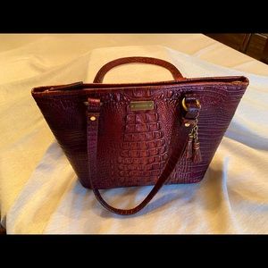 Brahmin Medium Tote in Copper Metallic Crocodile